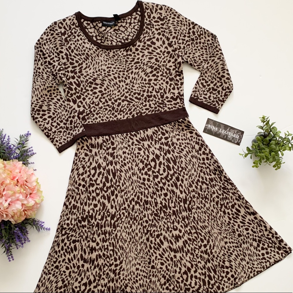 Nina Leonard Knit Dress